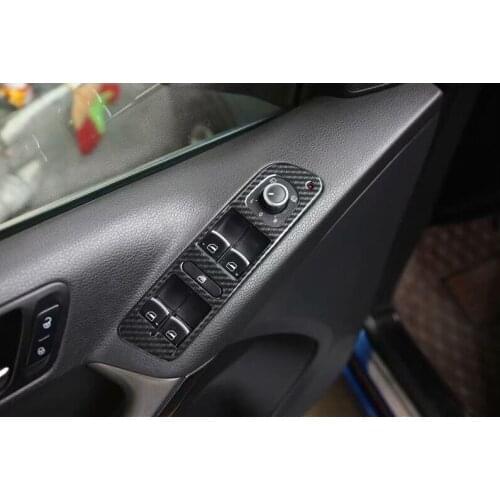 For Volkswagen Tiguan 2010-2012 4PCS ABS Chrome Car Interior Door Window Lift Glass Switch Buttons Cover Molding Car Styling
