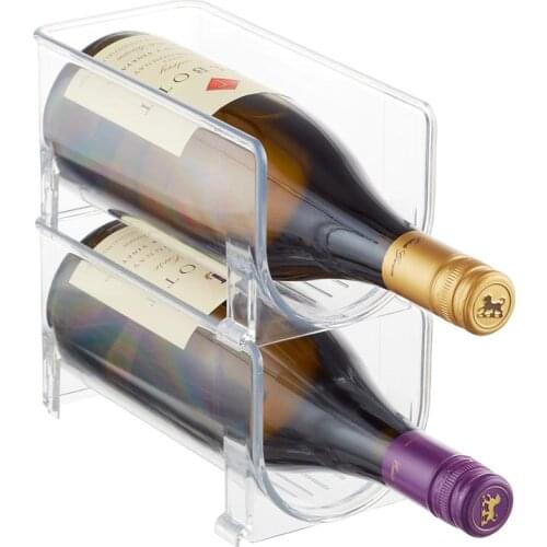 Refrigerator Organizer Kitchen Bottle Storage Rack Stackable Wine Holder Bottles Display Shelf Fridge Kitchen Organizer WJ829