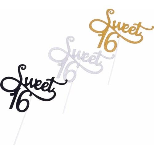 Printed Satin Sash/Letters Rose Heart Party Banner Hanging 16th Birthday Party Themes Decoration Sweet 16 Cake Topper/Letters