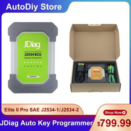 JDiag Elite II Car Diagnostic ECU Programming Device VCI OBD2 Code Reader Scanner Tools For Benz
