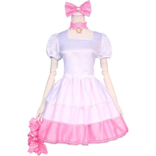 Brdwn Cardcaptor Sakura OP3 Girls Snow White Sakura Kinomoto Cosplay Costume Combats Dress (Dress+Neckbelt+Hairwear)