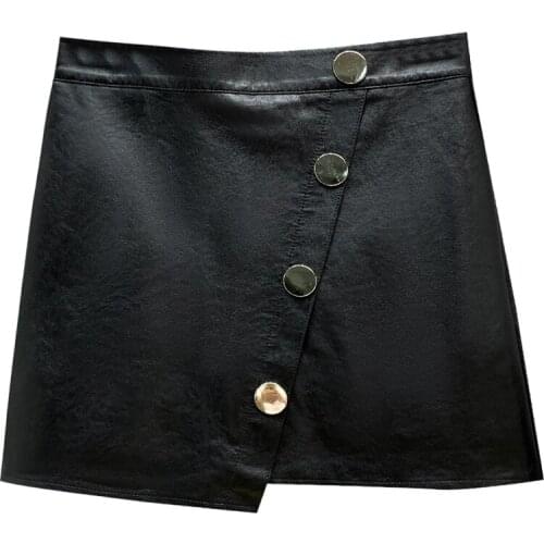 Black Pu Leather Mini Plus Large Size Female Korean Vintage WomenS Pencil Skirts Woman Clothes Lady Trendy 2020 Summer D0301