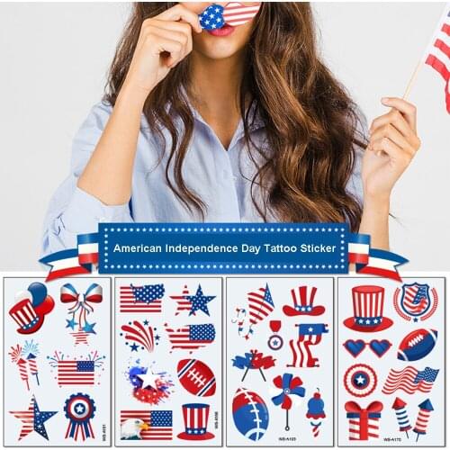 July Fourth Party Stickers Red Blue White decor 4th of July Decoration American Independence Day Party Decorations Party Sticker
