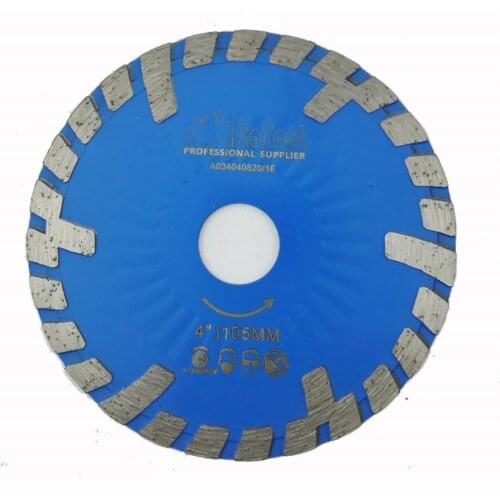 DIATOOL Hot Pressed Diamond Turbo Blade with Slant Protection Teeth Diamond Blades For Stone Concrete Cutting