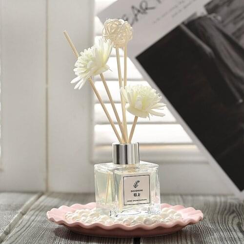 Square Bottle Hotel Aromatherapy Fire-free Rattan Incense Set Household Bedroom Air Freshener Toilet Aromatherapy
