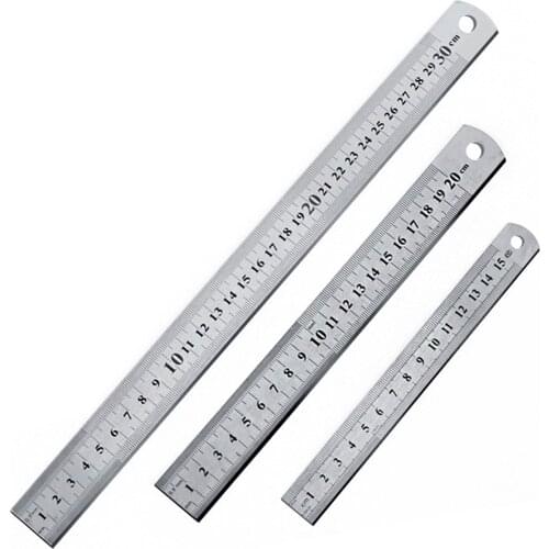 3pcs steel ruler 15 20 30CM stainless steel ruler