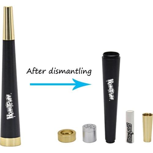 HONEYPUFF Removable Metal Smoking Pipe With Filter Mouth Tips Tobacco Pipa Herb Pipes