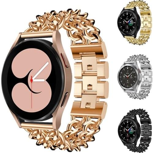 Metal Strap for Samsung Galaxy Watch 4 40mm 44mm Watch4 Classic 42mm 46mm Huawei Watch Gt 2 Amazfit Gts2 Mini 20mm 22mm Band