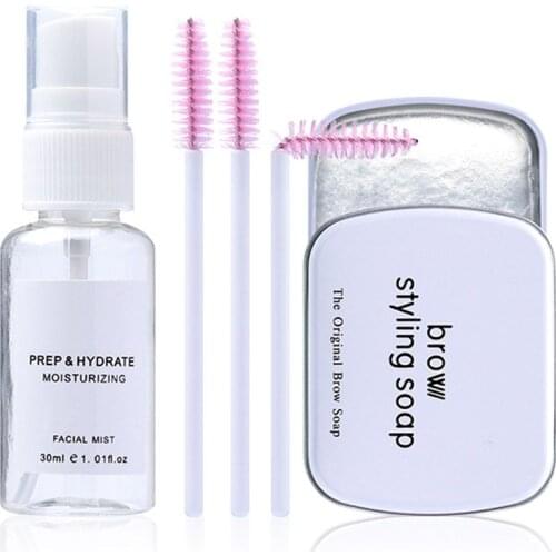 Eyebrow Gel Brows Wax Set Waterproof Long-Lasting 3D Feathery Wild Brow Styling Soap for Eyebrows Women Cosmetics