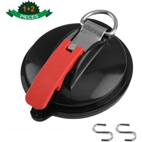 New Suction Cup Anchor Heavy Duty Tie Down Car Mount Luggage Tarps Tents Anchor with Securing Hook Universal for Camping Van Car