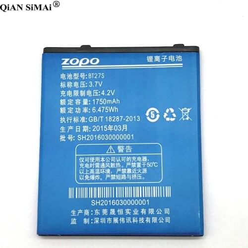 New High Quality BT27S 1750mAh battery For ZOPO ZP700 6530 phone + Tracking number