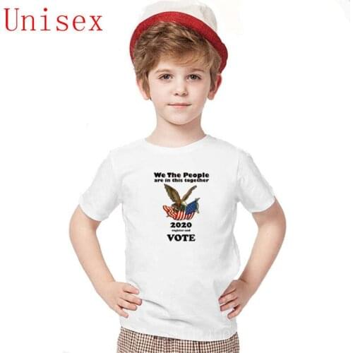 New Fashion Children Tees Fashion We the people are in this togeter black Printing Children T Shirts girls t shirt boy clothes