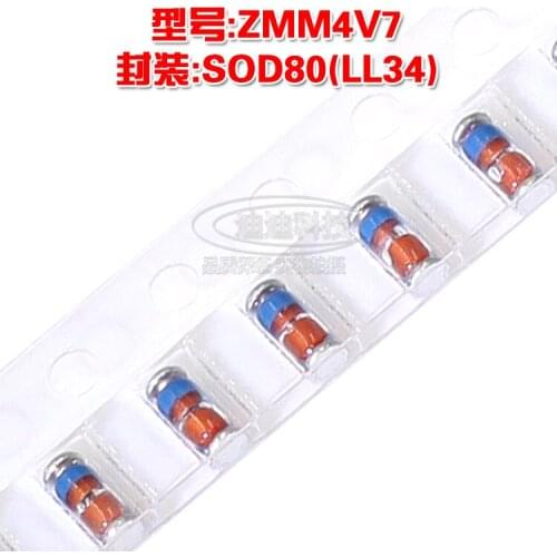 New ZMM4V7 SOD80 LL34 SMD Zener Diode 0.5W 4.7V 1206 Cylindrical