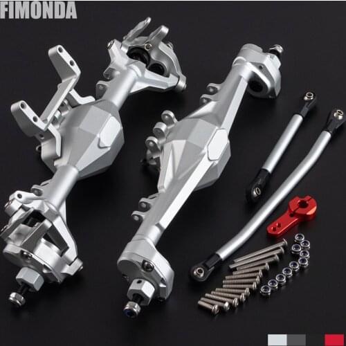 CNC Machined Aluminum Integrated Front Rear Portal Axle Anodized for 1/10 RC Crawler Car Axial SCX10 II RGT 86100 Redcat GEN8