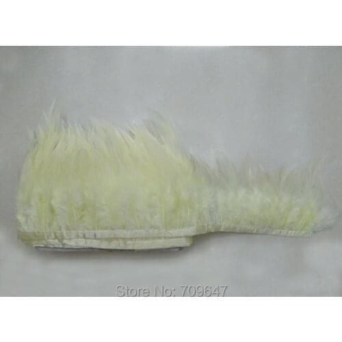 Wholesale!10Yards/lot!4-6inches height IVORY Rooster Hackle Feather Trim,Rooster Feather Fringe,feathers decoration