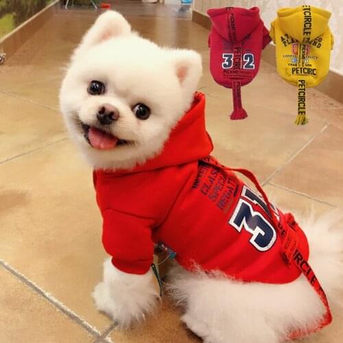 Puppy Dog Clothes Teddy Bichon Small Dog Autumn And Winter Clothes Streamers Alphanumeric Leisure Sports Sweater