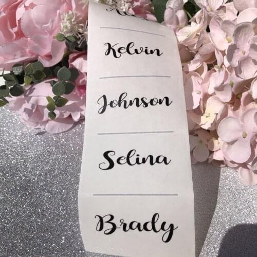 50 Personalized wedding favors different name labels bridal shower thanksgiving sovenirs gift guest name stickers