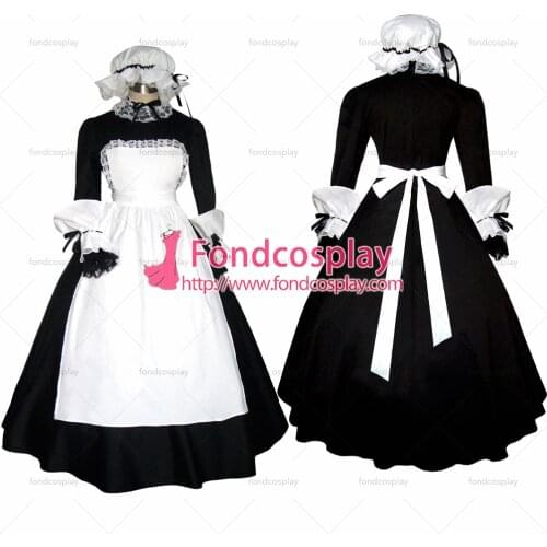 Sexy sissy maid Cotton dress lockable Uniform cosplay costume Tailor-made[G299]