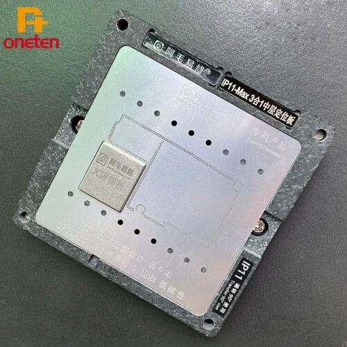 Amaoe BGA Reballing Platform Positioning Plate For Iphone 11/Pro/Max 0.1mm 0.12mm 0.15mm Middle Layer Steel Mesh