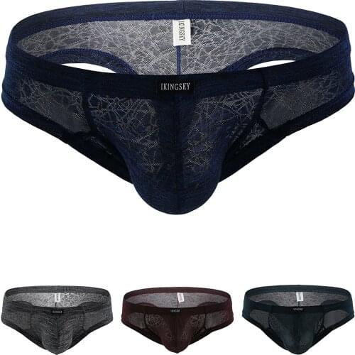 IKingsky Mens Cheeky Boxer Briefs Brethable Thong Mini Cheek Pouch Underwear Sexy Brazilian Back Mens Under Panties