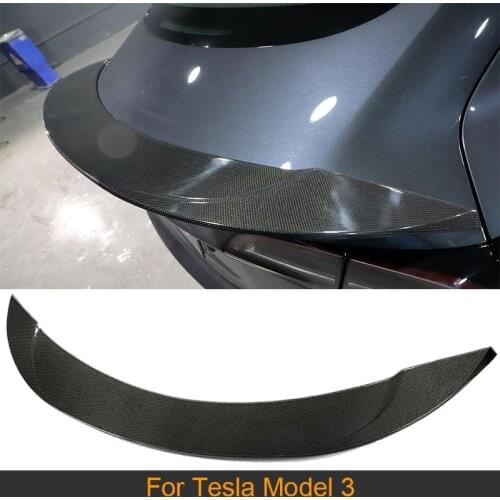 Carbon Fiber Rear Trunk Spoiler Wing for Tesla Model 3 2019 Car Rear Tail Trunk Boot Lip Wing Spoiler