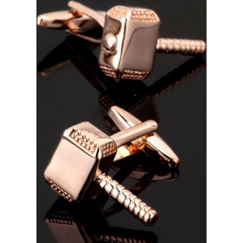 XKZM Golden Novel Thor Hammer Cufflinks for Mens Gifts Dad cufflinks Buttons Wedding Favors