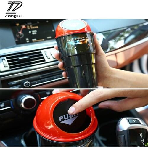 ZD 1Pcs Car trash storage box Organizer for BMW E90 F30 F10 Audi A3 A6 C5 C6 Opel Insignia Alfa Romeo Ssangyong Accessories