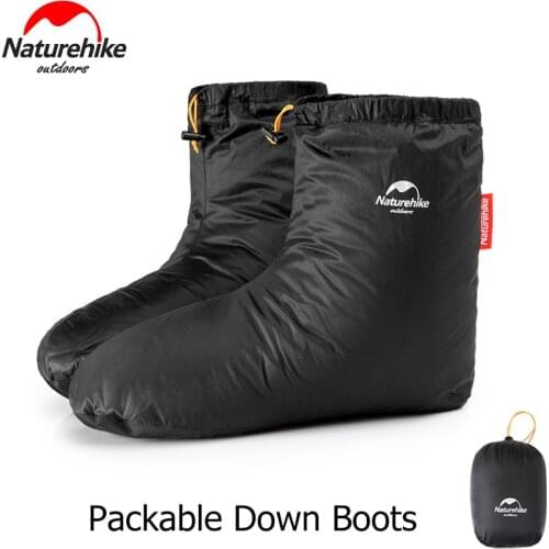 Naturehike Packable Goose Down Boots Winter Thermal Socks Footwear For Men Women Outdoor Hiking Camping Sleeping Bag Accessories