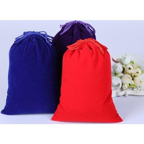 10Pcs Velvet Drawstring Gift Bag Cotton Pouch Jewelry Packaging&Organizer Christmas Wedding Favor Bag Custom Link Jewelry Bag