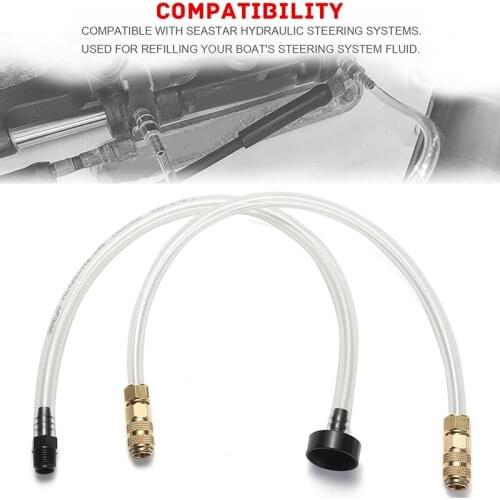 2pcs/set Boat Car Bleed Kit Filler Kit For Seastar Hydraulic Steering Systems Refilling Steering Fluid Tool Parts