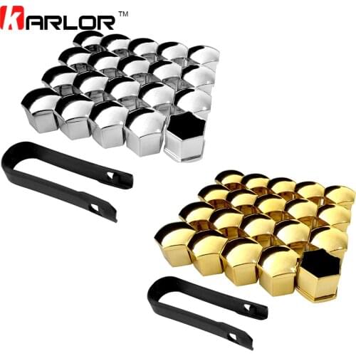 20Pcs/lot 19mm With Removal Tool Universal Anti-Rust Glossy ABS Auto Trim Tyre Wheel Nut Screw Bolt Covers Caps Car Styling