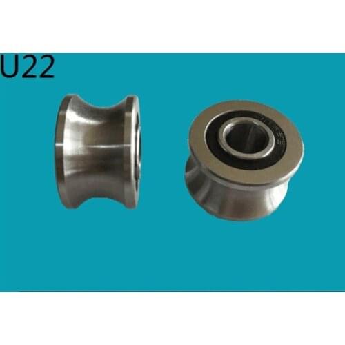 20pcs/lot U22 U groove pulley ball bearing U22 U groove roller wheel bearing 8*22.5*14.5*13.5mm