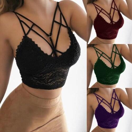 2021 Lace Sexy Sling Bra Tied Lingerie Can Be Worn Outside