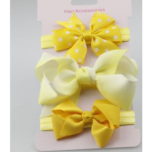 3Pcs Baby headbands Kids Elastic Floral Headband Pearl Hair Girls baby Bowknot Hairband Set baby accessories kids headbands