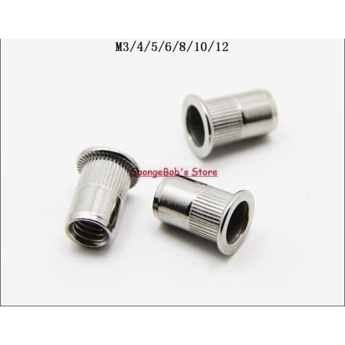 304 Stainless Steel M3 M4 M5 M6 M8 M10 M12 Metric Thread Insert Rivet Nut Rivnut
