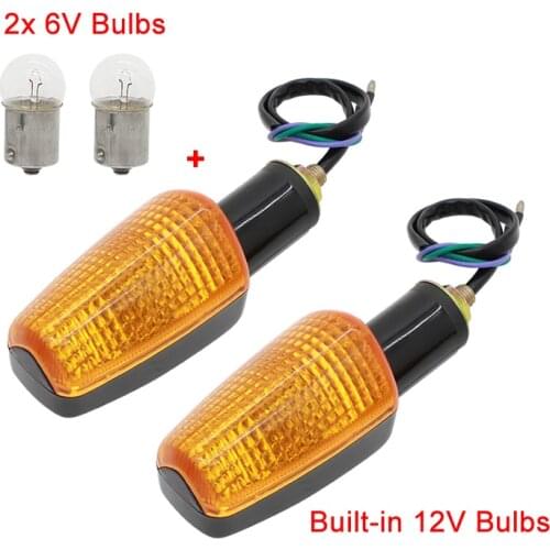 6V 12V Motorcycle Amber Lens Turn Signals Lights Blinker Indicator Lamp Turn Signal Flashing Light Motorbike Accessories