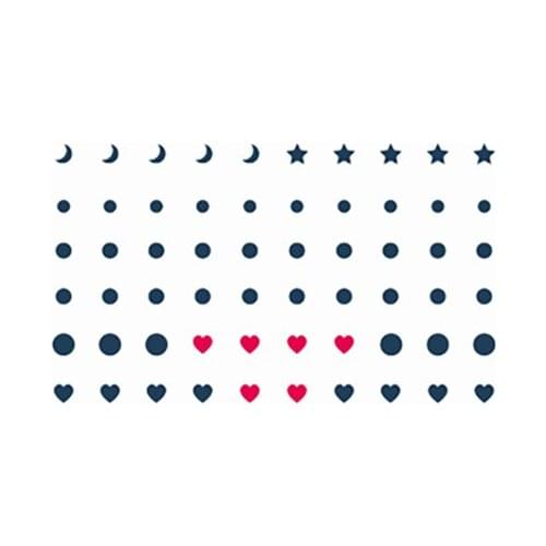 70MM×41MM Tattoo Sticker Waterproof Female Long-lasting Mole Mole Eyebrow Sticker Eye Corner Sticker Forehead Printing