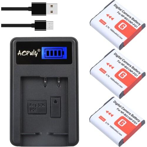 3x bateria NP BG1 FG1 NP-BG1 battery NPBG1 NPFG1 + charger for SONY DSC-H3 DSC-H7 DSC-H9 DSC-H10 DSC-H20 DSC-H50 DSC-H55 DSC-H70