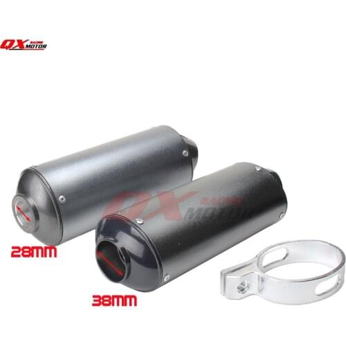 Aluminum Exhaust Muffler With Clamp For KAYO Apollo BSE Bosuer xmotos SSR SDG 110 125 140 150 160cc CRF KLX TTR Pit Dirt Bikes