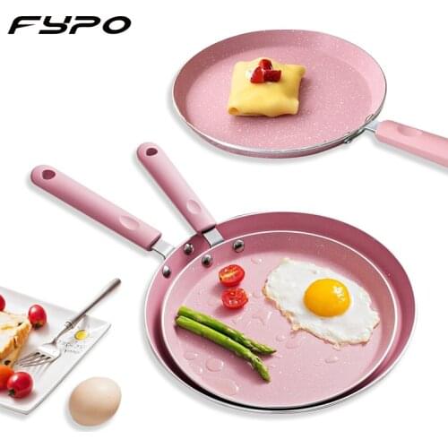 10 /8 inch Breakfast cake pot pizza plate fried egg non-stick Baking pot Omelet Pans frying pan Japanese Style Pink Cookware Pan