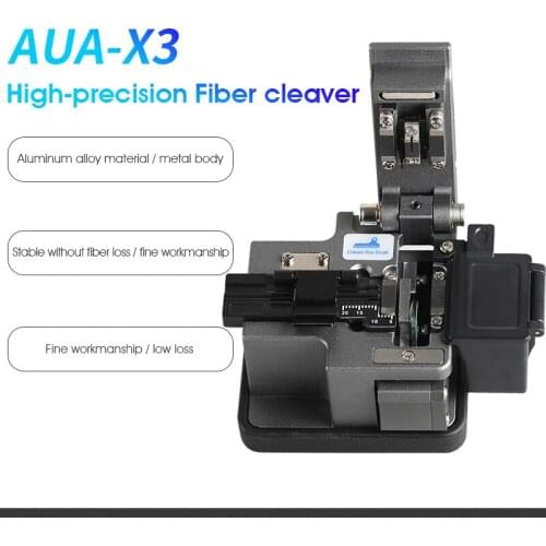 AUA-X3 Rose gold/Grey COMPTYCO High-precision Cleaver Fiber FTTH Cable Fiber Optic Cutting Knife Tools Cutter suit