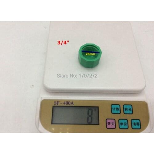 Free Shipping 10 pcs PPR Pipe Plugs 3/4" BSP female Thread Pipe Fitting End Cap Plug