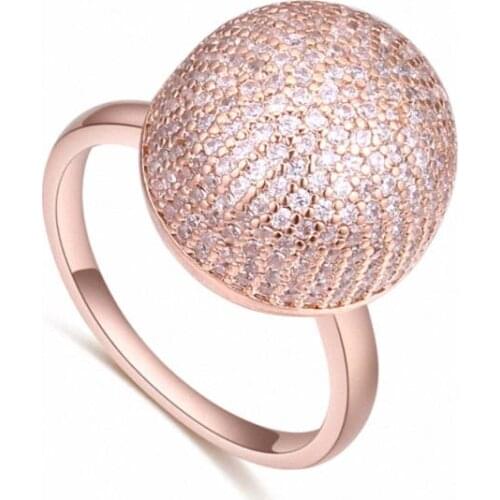 TRACYSWING Brand Real AAA Zirconia Micro Inlays Rose Gold Color Ring Party For Women Valentine Gift Th-130579