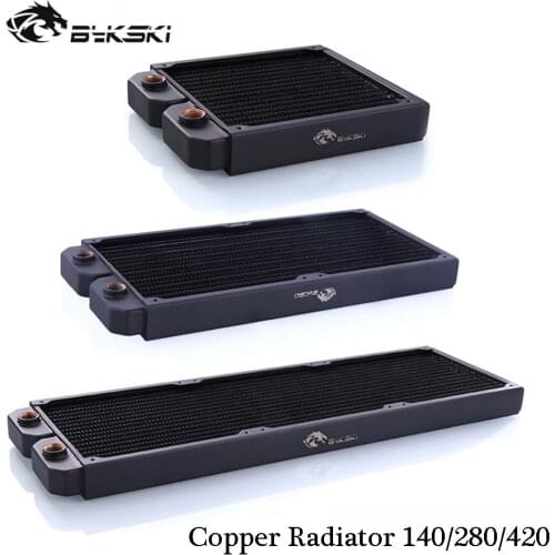Bykski B-RD140-TN / B-RD280-TN / B-RD420-TN Thin Copper Water Cooling Row For 14CM Fan PC Cooler Heatsink 140/280 / 420MM