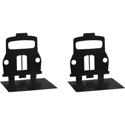 Decorative Bookends for Heavy Books Anti-Slip Metal Book Stoppers Holders HX6A