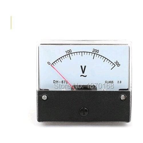 DH-670 Class 2.5 DH670 AC 150V 300V 500V Dial Analog Panel Volt Voltage Meter Gauge AC Voltmeter