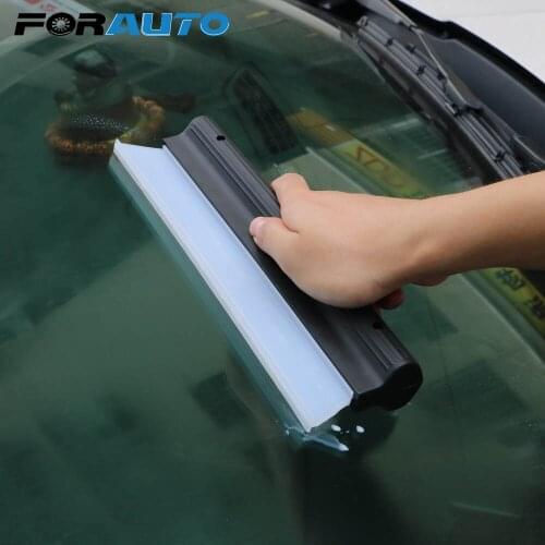 FORAUTO Mirror Window Wiper Scraper Rubber Car Washer Windshield Wash Tools Glass Window Cleaning Brush Auto Wiper Cleaner Blade