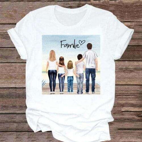 Lady Print Female Tee T-shirts Son Sweet Women Family Love Mother Mom Mama Fashion Graphic Clothes Aesthetic Tshirt Top T-Shirt