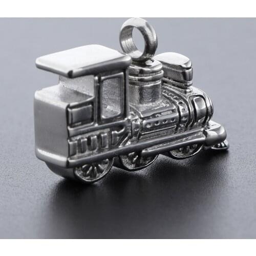 Keepsake Silver Color Train Necklace Pendant For Pets Hair Cremation Ashes Urn