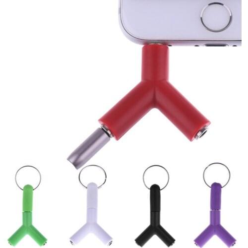 KPHRTEK 5 PCS Y-shape 3.5mm Earphone Adapter Double Jack Adapter Plug Stereo Headphone Splitter for PC/MP3 Smartphone Player